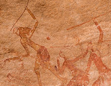 FRESCO OF IHEREN, CENTRAL SAHARA 　イヘーレン岩壁画、中央サハラ